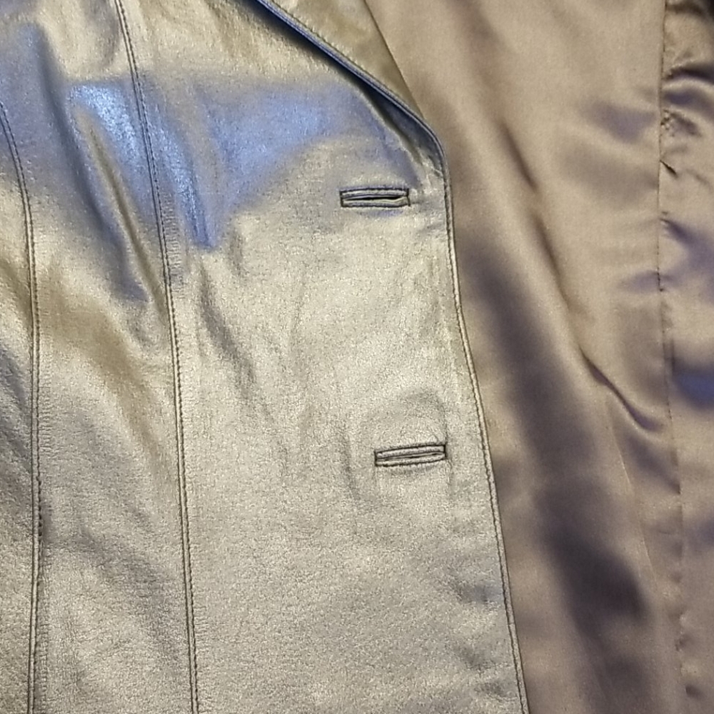 Gray Leather Jacket - image 5